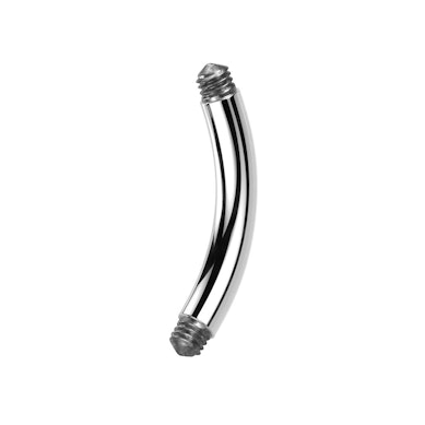 Kiegészítő hajlított piercing szár titánból