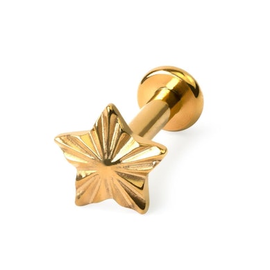 Csillagos titán labret textúrált mintával