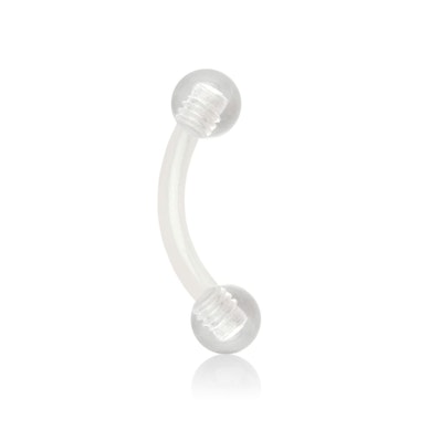 Hajlított szárú piercing színes PTFE-ből