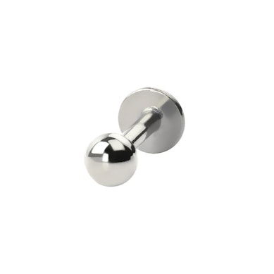 Push-in labret titánból