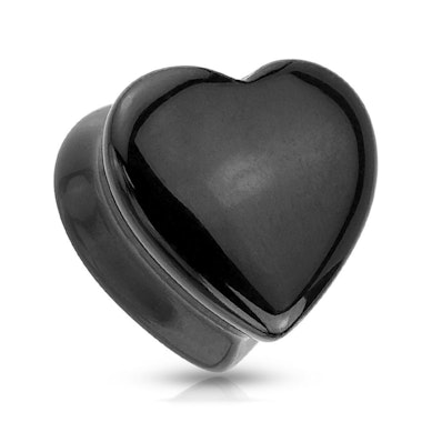 Plug ónix ásványból, szív formájú