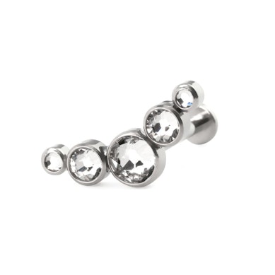 Push-in titán labret különféle kövekkel
