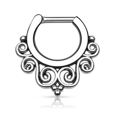 Septum piercing díszes szegéllyel