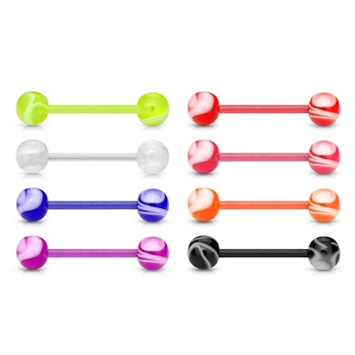 Nyelv peircing csomag, 8 darab nyelv piercinggel