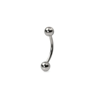 Hajlított szárú piercing titánból
