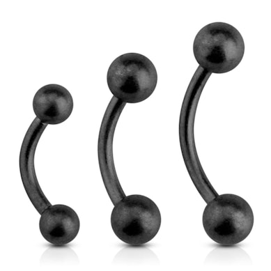 Banán piercing matt fekete bevonattal