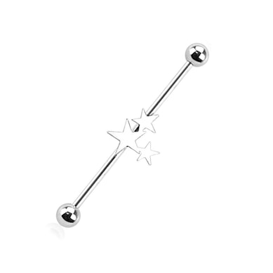 Industrial piercing, 3 darab csillaggal