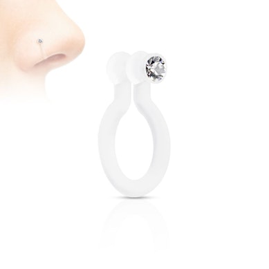 Fake orr piercing, kő dísszel