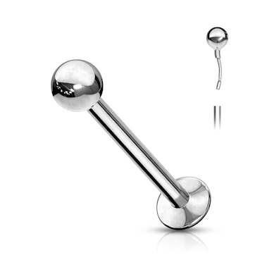 Push-in labret orvosi acélból