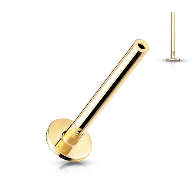 Push-in labret 14K aranyból