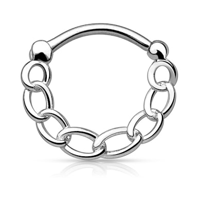 Septum piercing lánc díszítéssel