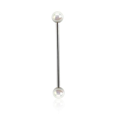 Industrial piercing metálfényű akril golyókkal