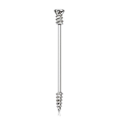 Industrial piercing, csavar dizájnnal