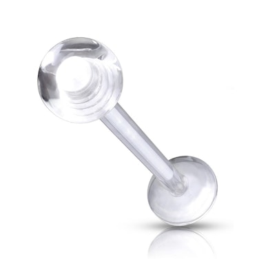 Átlátszó labret retainer golyóval