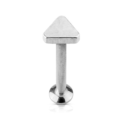 Labret háromszög dísszel, belső menettel