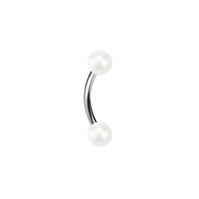 Hajlított szárú piercing gyönggyel
