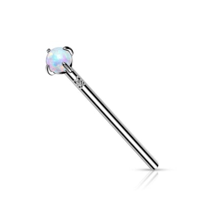 Fishtail orrpiercing 14K aranyból, opál kővel