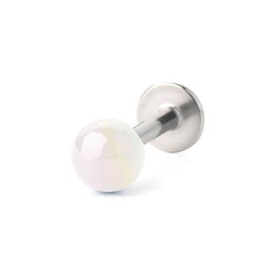 Labret metálfényes golyóval