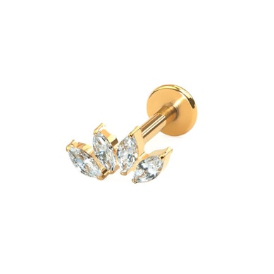 Titán labret négy marquise kővel