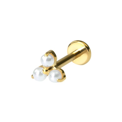 Pompás titán labret gyöngytrióval