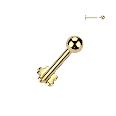 Titán labret virág alakú lapos hátoldallal