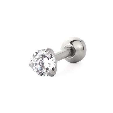 Fül piercing szett, kerek kővel