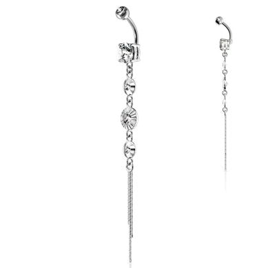 Köldök peircing elegáns medállal