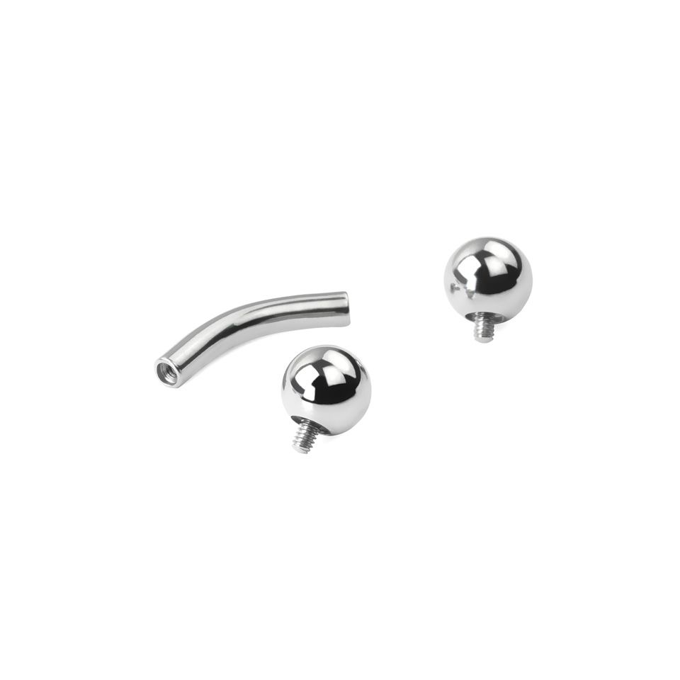 Nagyméretű banán piercing, belső menettel