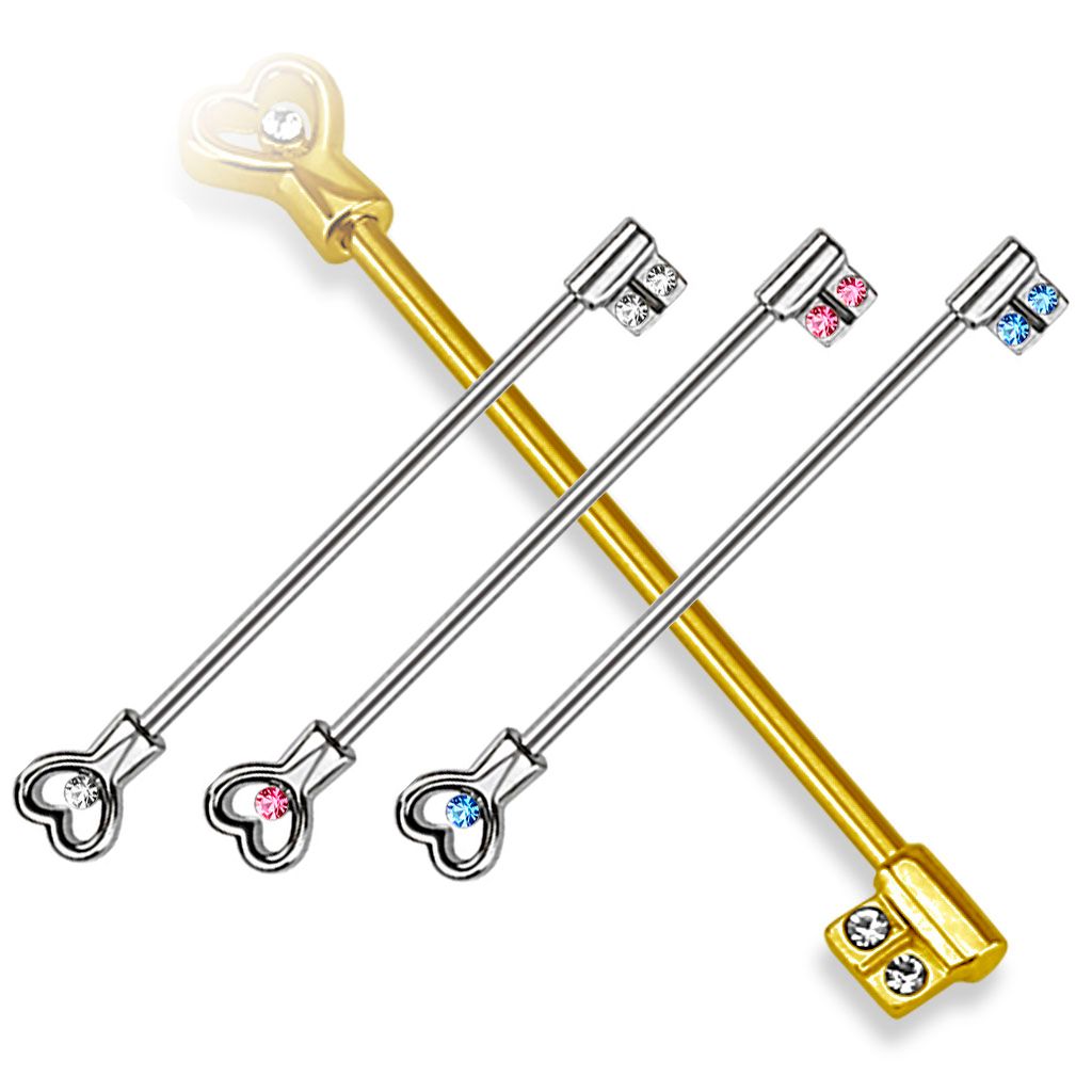 Industrial piercing, kulcs dizájnnal