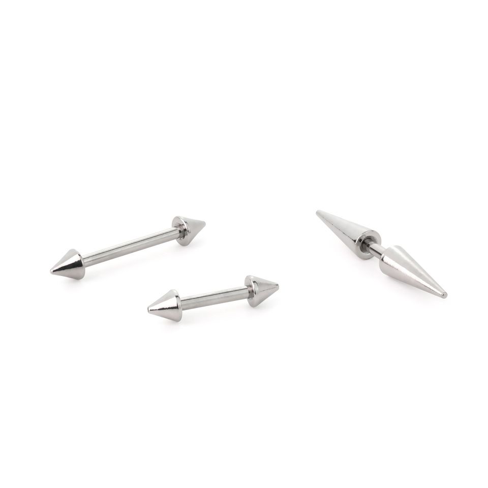Barbell piercing tüske végekkel