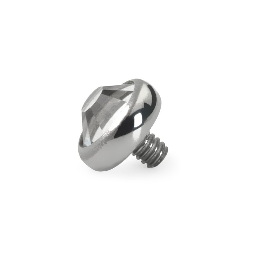 Dermal anchor fej titánból, kővel