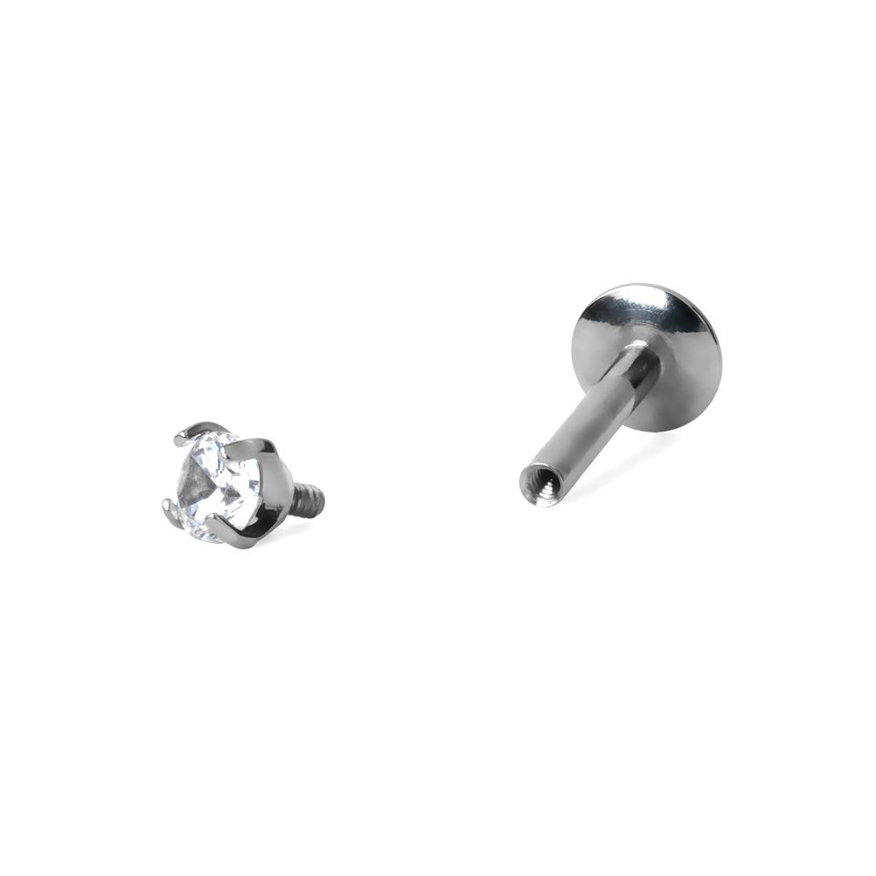 Labret titánból választható kő dizájnnal