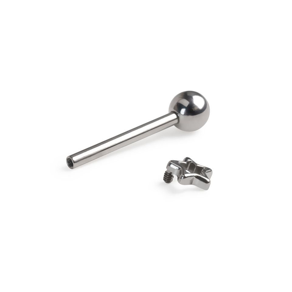 Titán nyelvpiercing csillaggal