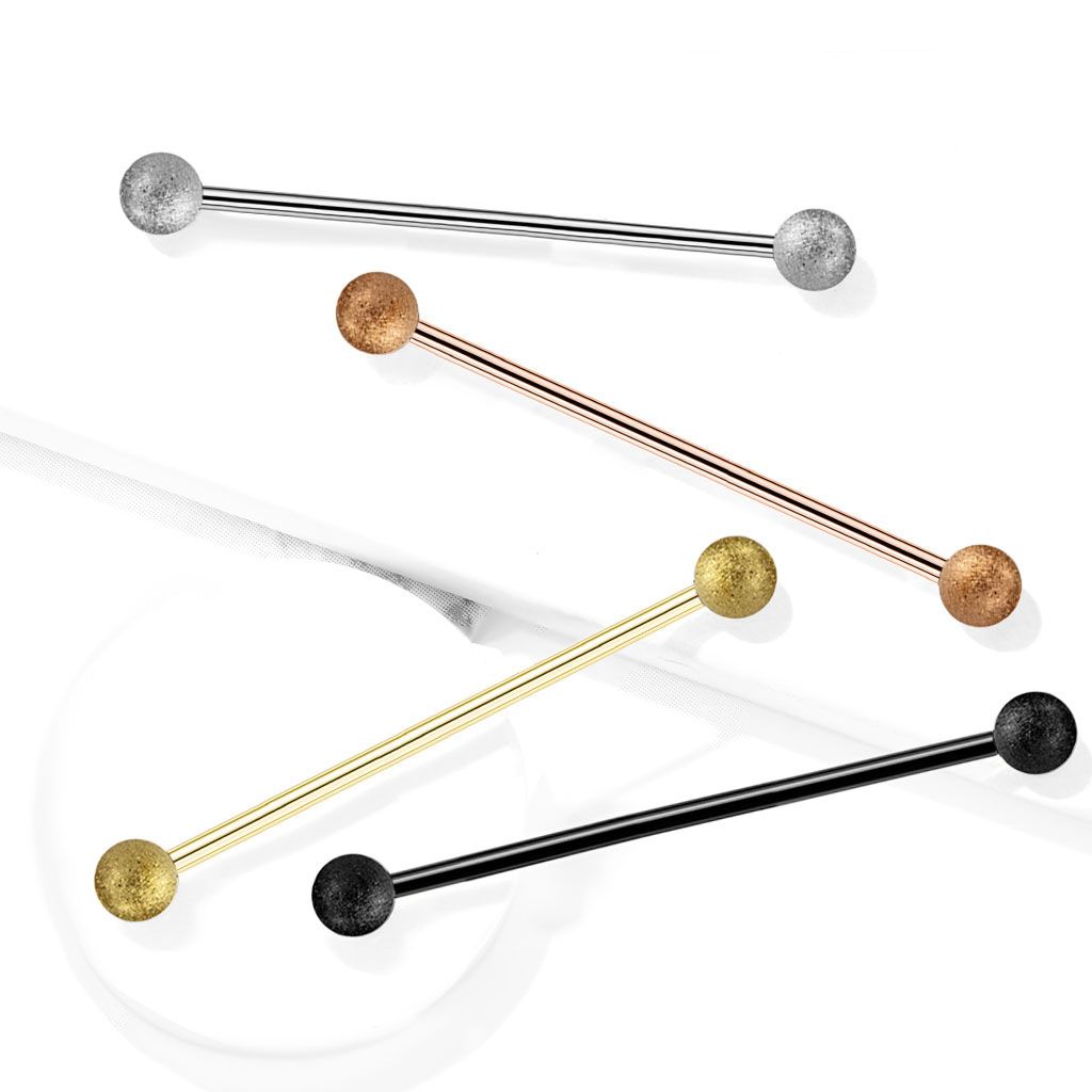Industrial piercing, homokfúvott golyóval