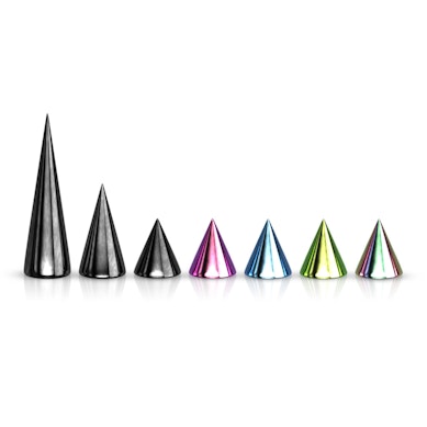 Piercing tüskék különböző méretekben és színekben