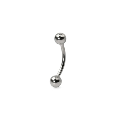 Hajlított szárú piercing titánból