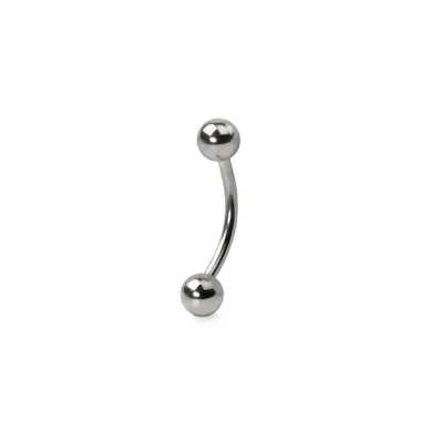 Hajlított szárú piercing titánból