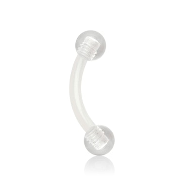 Hajlított szárú piercing színes PTFE-ből