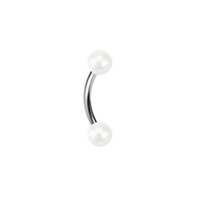 Hajlított szárú piercing gyönggyel