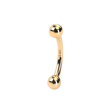 Banán piercing 14 karátos aranyból