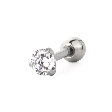 Fül piercing szett, kerek kővel