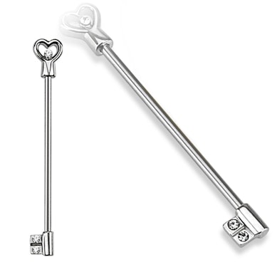 Industrial piercing, kulcs dizájnnal