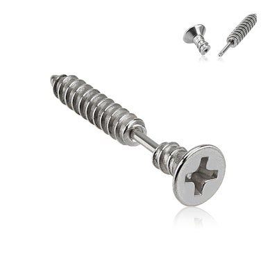 Fül piercing, csavar formájú