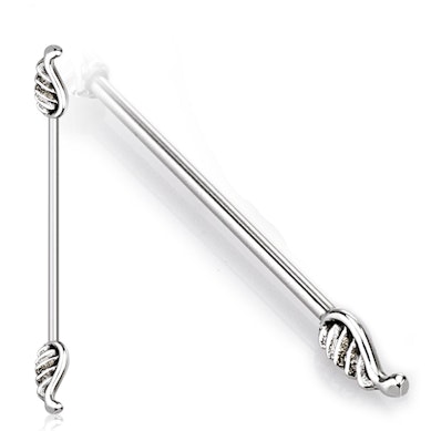 Industrial piercing angyalszárnyakkal