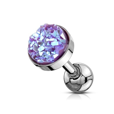 Fül piercing druzy kővel