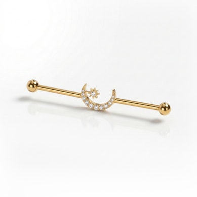 Titán industrial barbell központi kővel és csillaggal