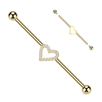 Titán industrial barbell középen szívvel