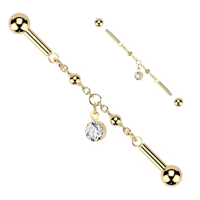 Industrial barbell lánccal és lelógó kővel