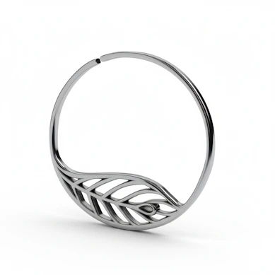 Karika tunnelhez levélmotívummal