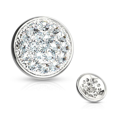 Dermal 14 karátos aranyból csillogó kövecskés kupolával